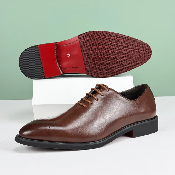Men's Formal Leather Shoes British Style Oxford Loafers Pointed Toe Breathable Non-Slip Business - Image 2