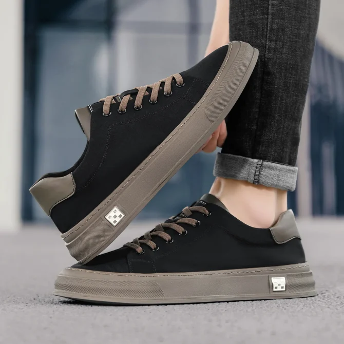 2025 New Men's Shoes, Versatile Canvas Shoes Breathable Soft Soles - Image 2