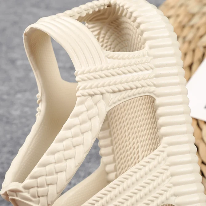 Straw Sandals Comfty Breathable cavernous shoes Men Slippers Summer Eco-friendly Flip Flop Casual Slip on Shoes Men EVA Slippers - Image 5