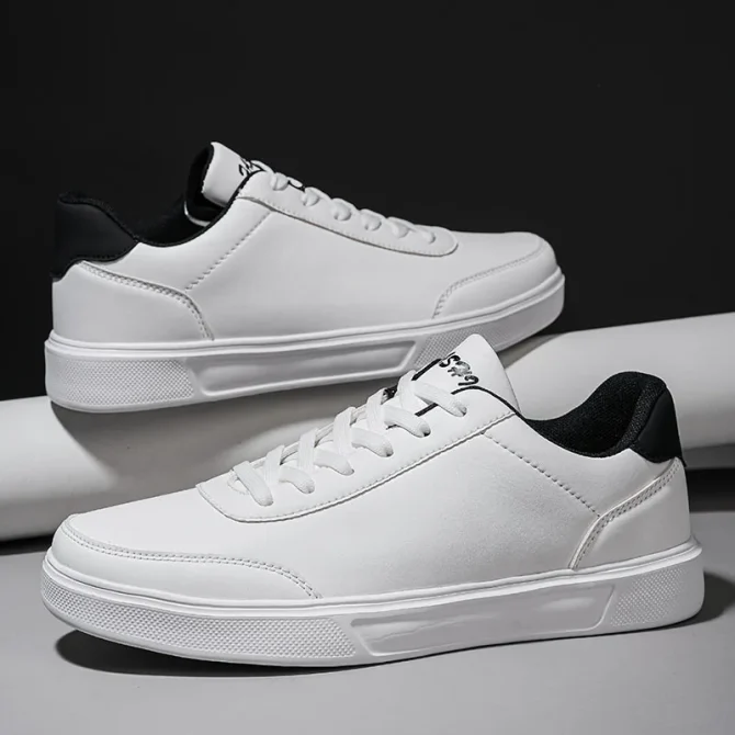 Men White Shoes Couple Casual Skateboard Shoes Comfortable Sneakers Lightweight Walking Women Tenis Shoes - Image 2