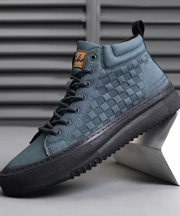 New Fashionable and Versatile Men's Shoes Casual Sports Soft Sole Soft Surface Mid-Top Retro Work Shoes